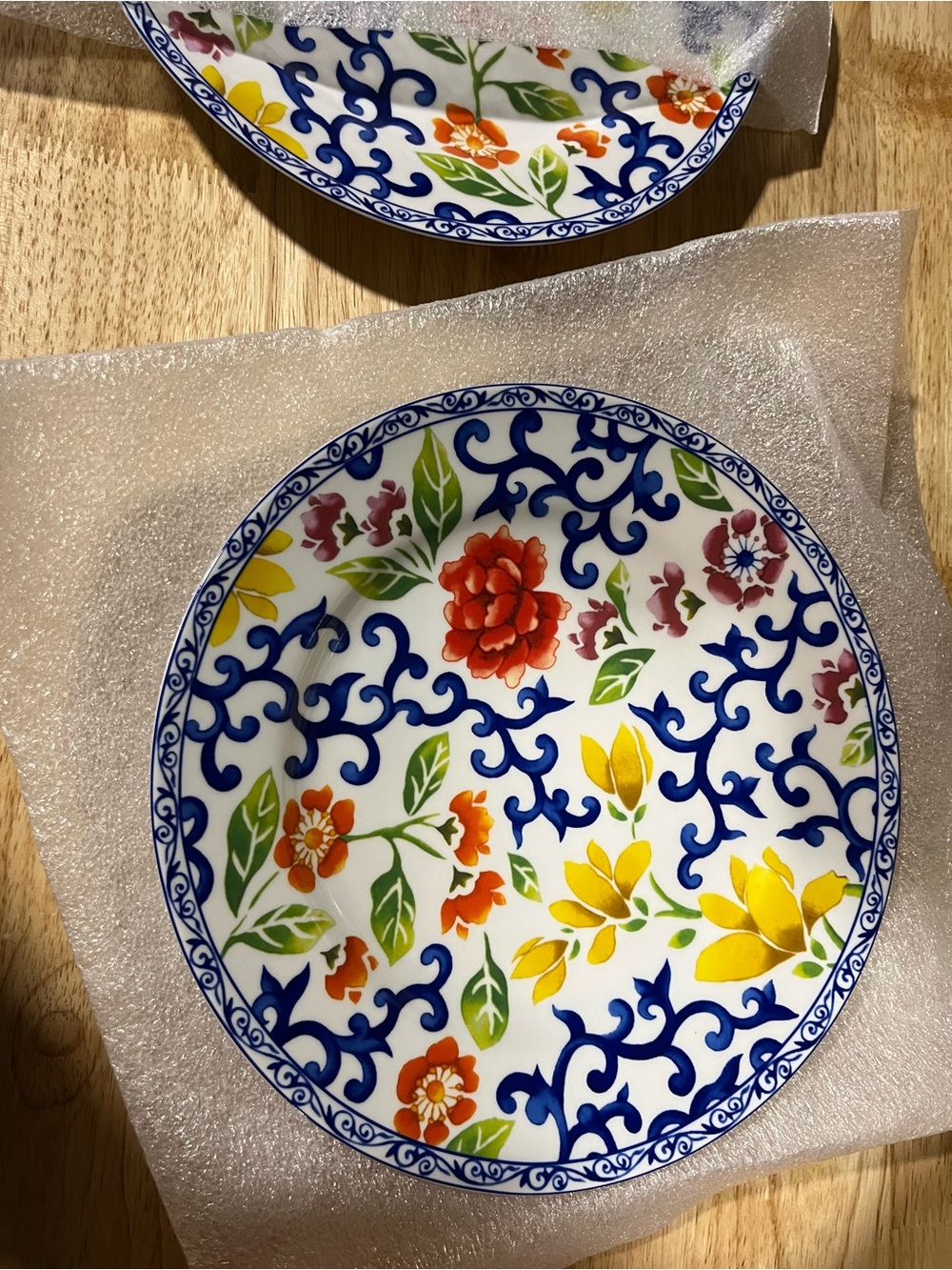 Ralph Lauren Multicolor Floral Porcelain Salad/Dessert Plate